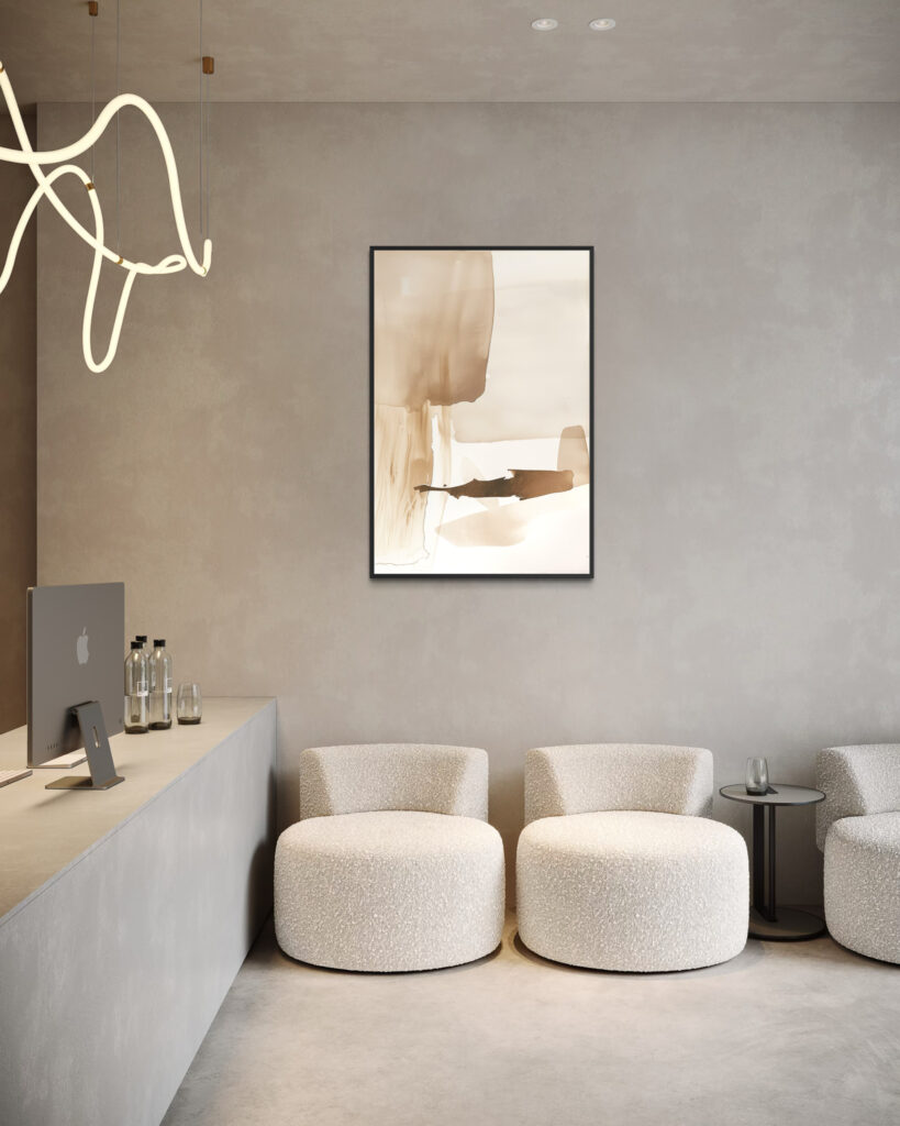 Obraz w ramie RIIMARE Rama Japandi Beige