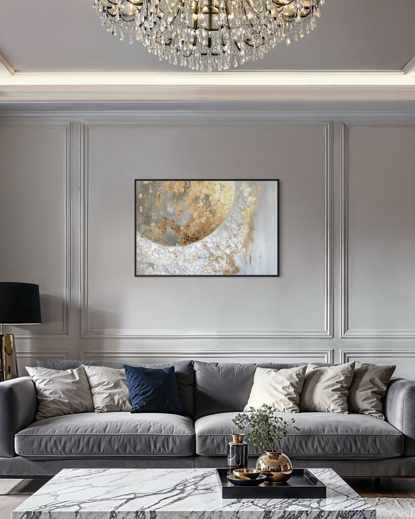 Obraz w ramie RIIMARE Rama Gold Texture