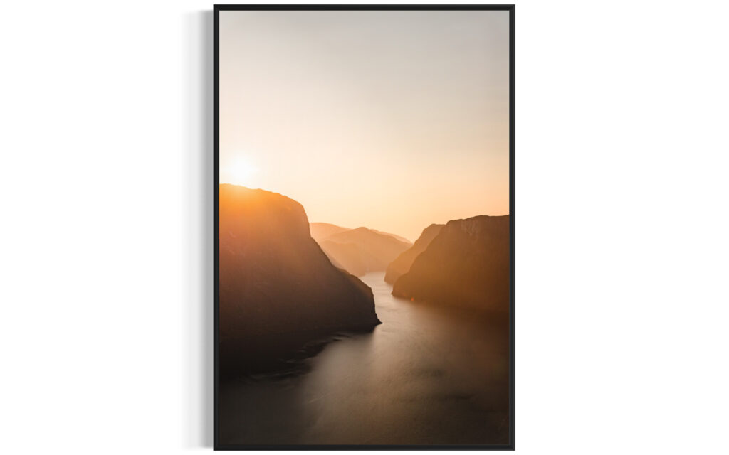 Obraz w ramie RIIMARE Rama Golden Fjord