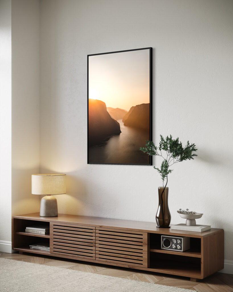 Obraz w ramie RIIMARE Rama Golden Fjord