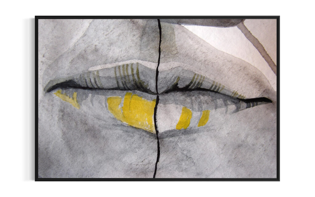 Obraz w ramie RIIMARE Rama Abstract Lips