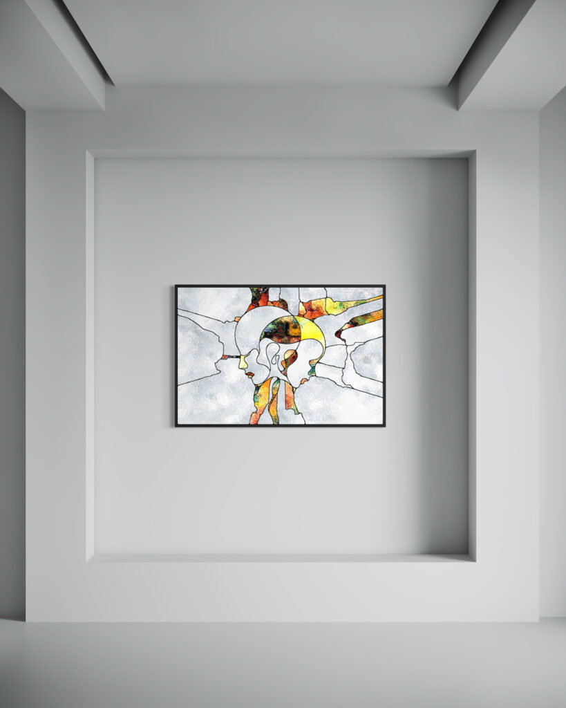 Framed painting RIIMARE Frame Neutral Spiral