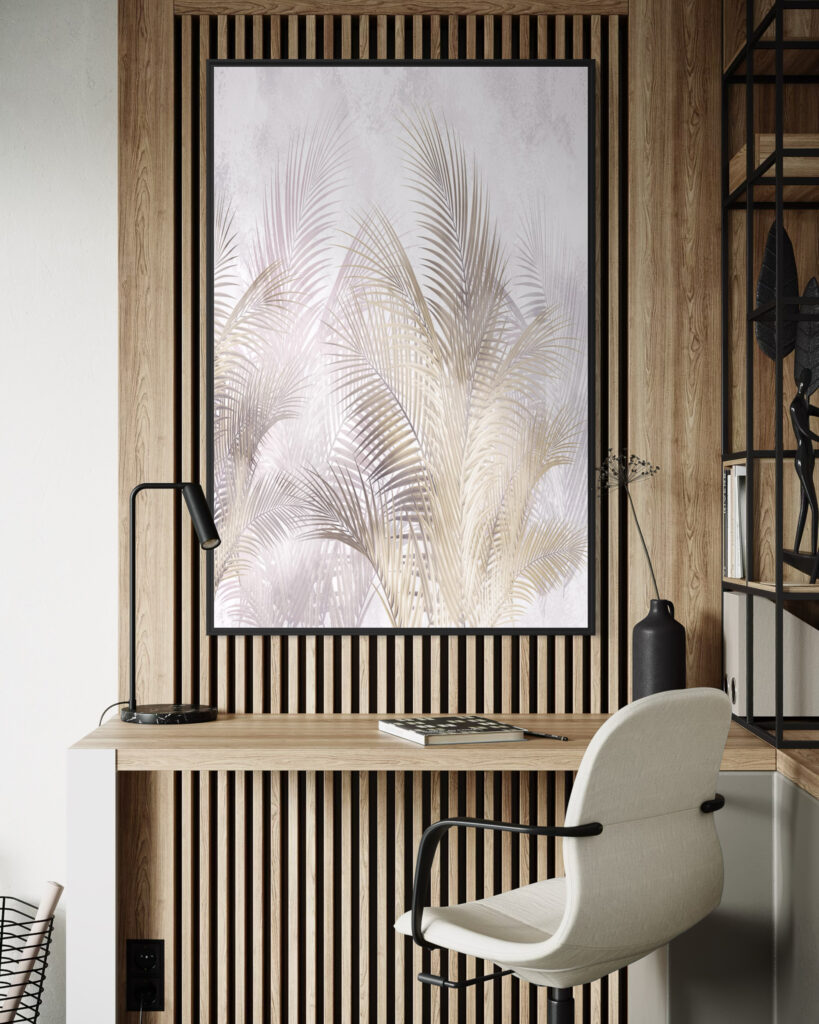 Framed painting RIIMARE Frame Pale Palms