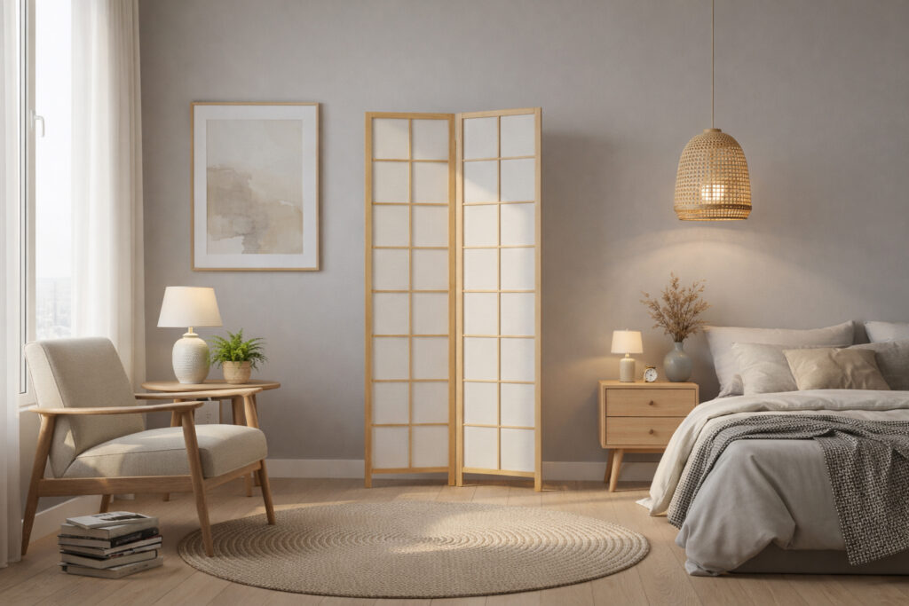 Parawan pokojowy RIIMARE Scandi Chic biały – wariant P02