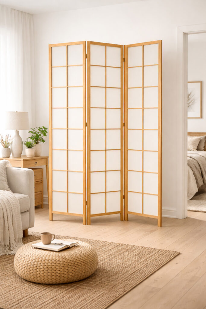 Parawan pokojowy RIIMARE Scandi Chic biały – wariant P03