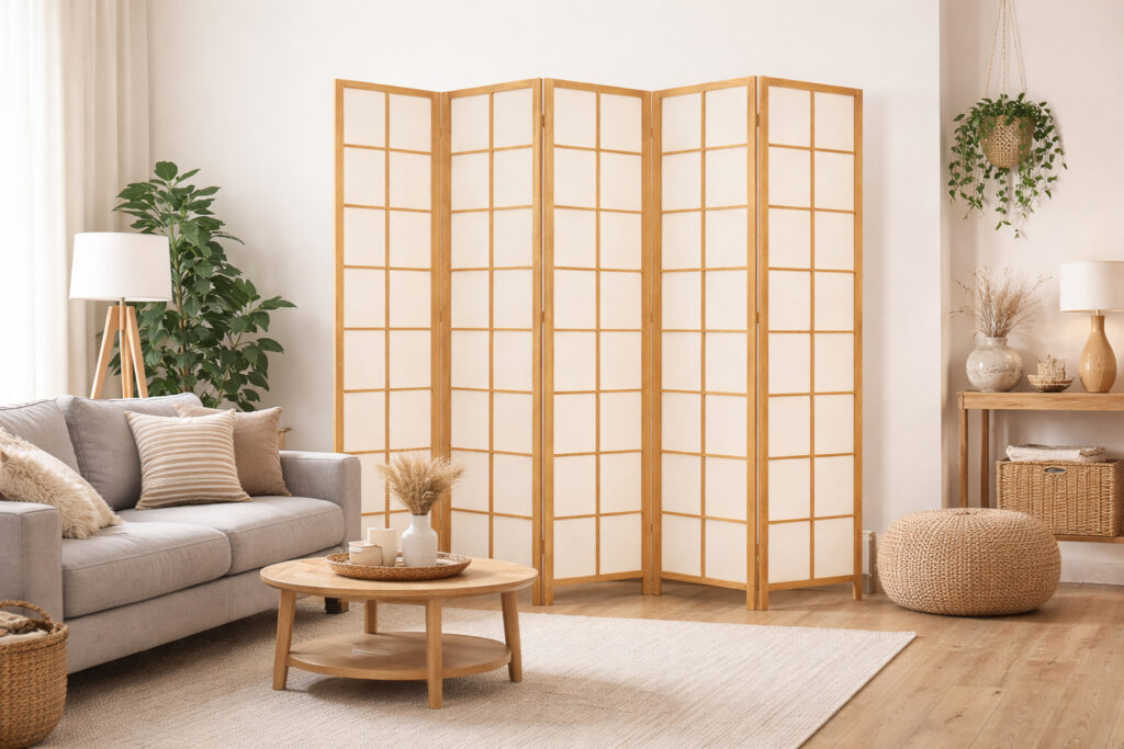 Parawan pokojowy RIIMARE Scandi Chic biały – wariant P05